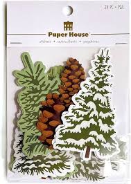 Pine Trees Large Stickers Pk. of 24