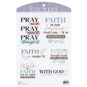 Sticker Faith And Pray Collection