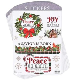 Sticker Peace On Earth Wreath Collection