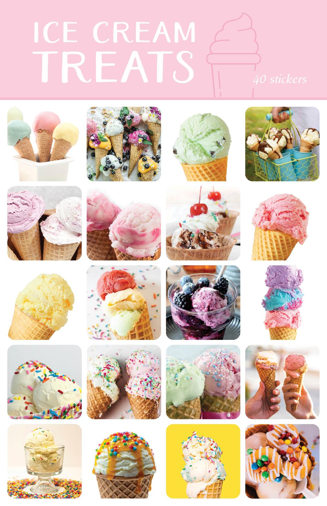 Image of Stickers 40pk Ice Cream Treats