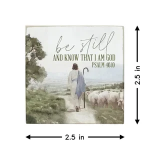 Be Still Shepherd Flock - Square Magnets