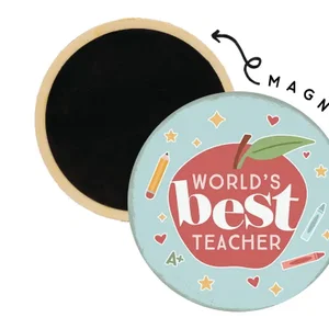Best Teacher Apple - Round Magnet