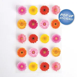 Pop Up Stickers Gerbera Daisies