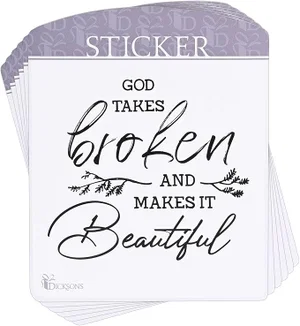 Sticker God Takes Broken And Makes It