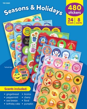 Seasons & Holidays Smelly Stickers Variety Pack