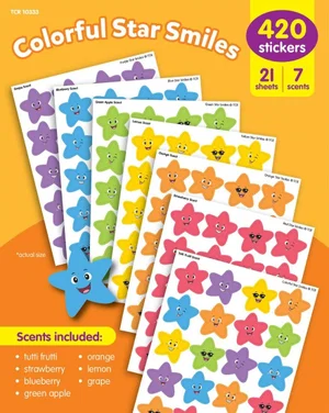 Colourful Star Smiles Smelly Stickers Variety Pack