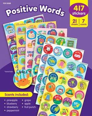Positive Words Smelly Stickers Variety Pack