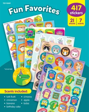 Fun Favourites Smelly Stickers Variety Pack