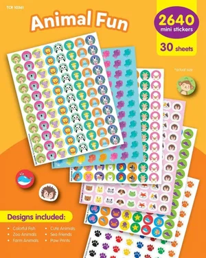Animal Fun Mini Stickers Variety Pack