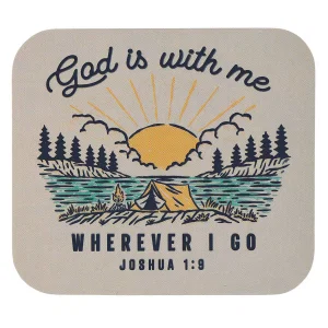 Sticker Vinyl God Is With Me Josh. 1:9