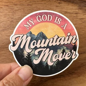 My God is a Mountain Mover | Christian Sticker | Vinyl Bible