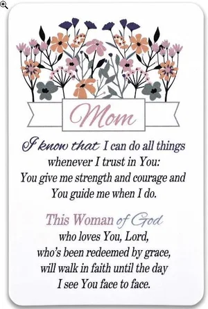 Mom Woman of God Pocketcard