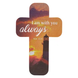 Cross Bookmark Lighthouse I Am With You Always Matt. 28:20
