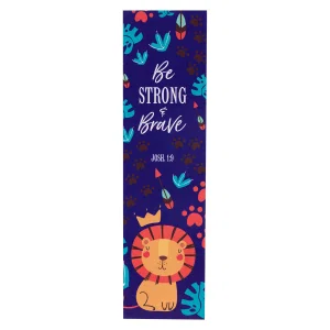 Bookmark Pack Blue Lion Be Strong & Brave Josh. 1:9