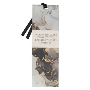 Bookmark Grey Marble I Know the Plans Jer. 29:11