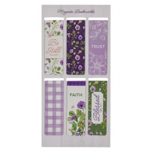 Magnetic Bookmark Set Blessed Bloom Flowers Jer. 17:7