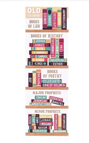 Bookmark Books of the Bible 2x6