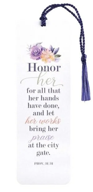 Tassel Bookmark Honour Her Purple Floral