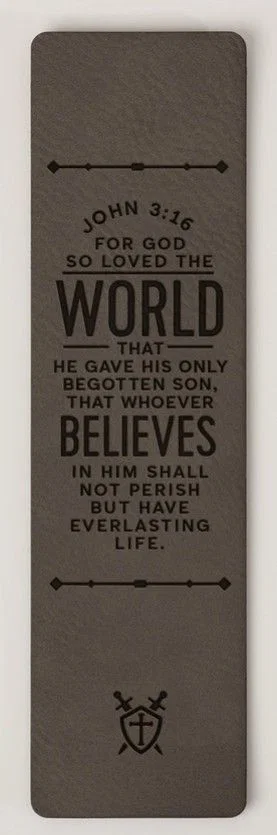 John 3:16 For God So Loved Bookmark Leatherette