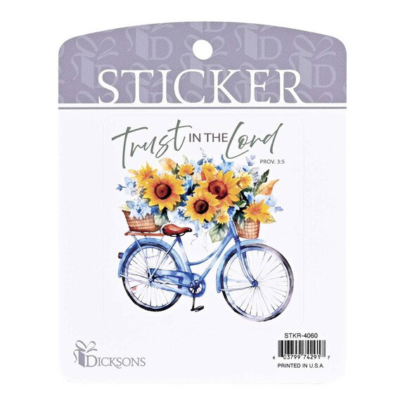 Image of Sticker Floral Bike Trust In The Lord