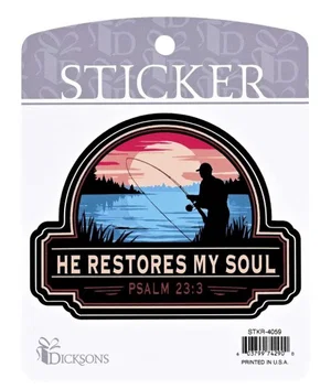 Sticker He Restores My Soul Psalm 23:3