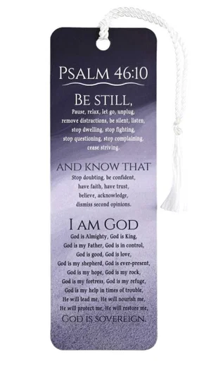 Tassel Bookmark Be Still And Know Psalm