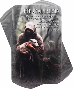 Pocketcard He Carried Joshua 1:9