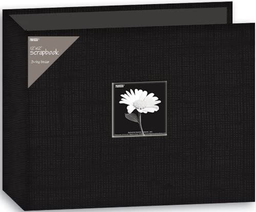 3-Ring Binder Album with Window, Black 12x12
