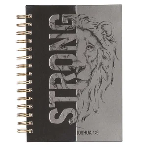 Be Strong Large Wirebound Journal - Joshua 1:9