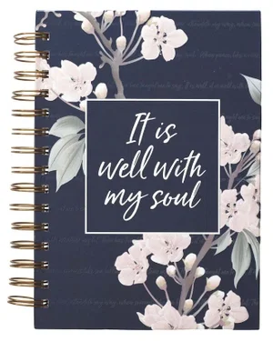 Journal Wirebound Large It Is Well with My Soul