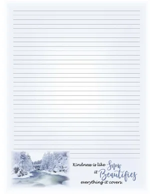 Note Pad Snow 8.5 x 11