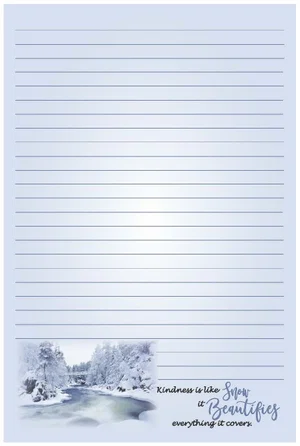 Note Pad Snow 6 x 9