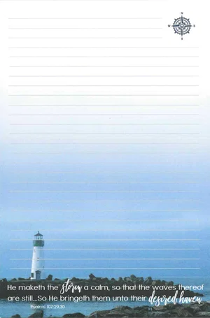 Double Sided Notepad Lighthouse 6"x 9""