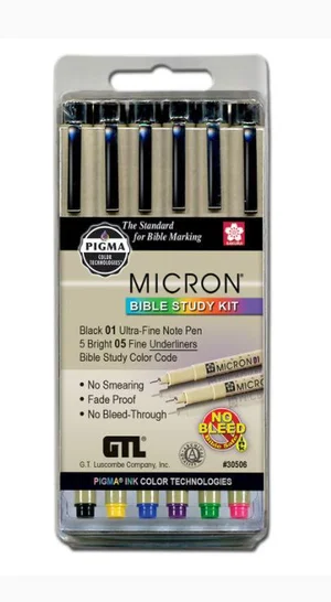 Pigma Micron Bible Study Pen Kit