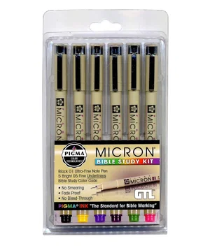 Pigma Micron Bible Study Pen Kit - 6pk
