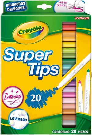 20 Super Tip Thin-Line Markers Washable