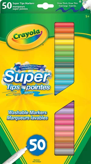 50 Markers Washable Super Tips