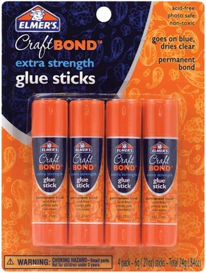 Glue Stick Extra Stength Craft Bond 4/Pkg