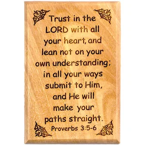 Trust in the Lord Olive Wood Magnet