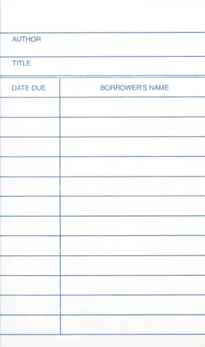 Library Cards White 50 pk