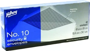 Hilroy White Envelopes #10 Bluelined, 50/box