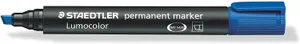 Lumocolor Permanent Marker, Broad Chisel Tip, Blue