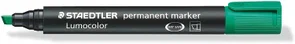Lumocolor Permanent Marker, Broad Chisel Tip, Green