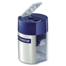 Double Hole Tub Pencil Sharpener -Blue