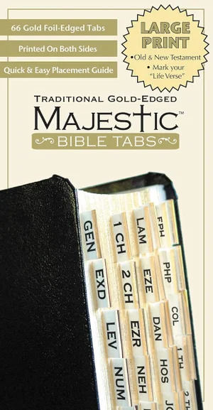 Majestic Bible Tabs Traditional Gold - Large Print