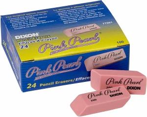 Pink Pearl Eraser  - Medium Pack of 24