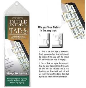 Bible Tabs Verse Finders Thin Pack Print Gold