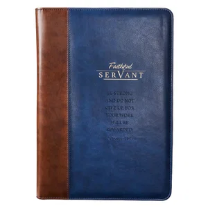 Zippered Portfolio Faithful Servant Legal Size - 2 Chronicles 15:7