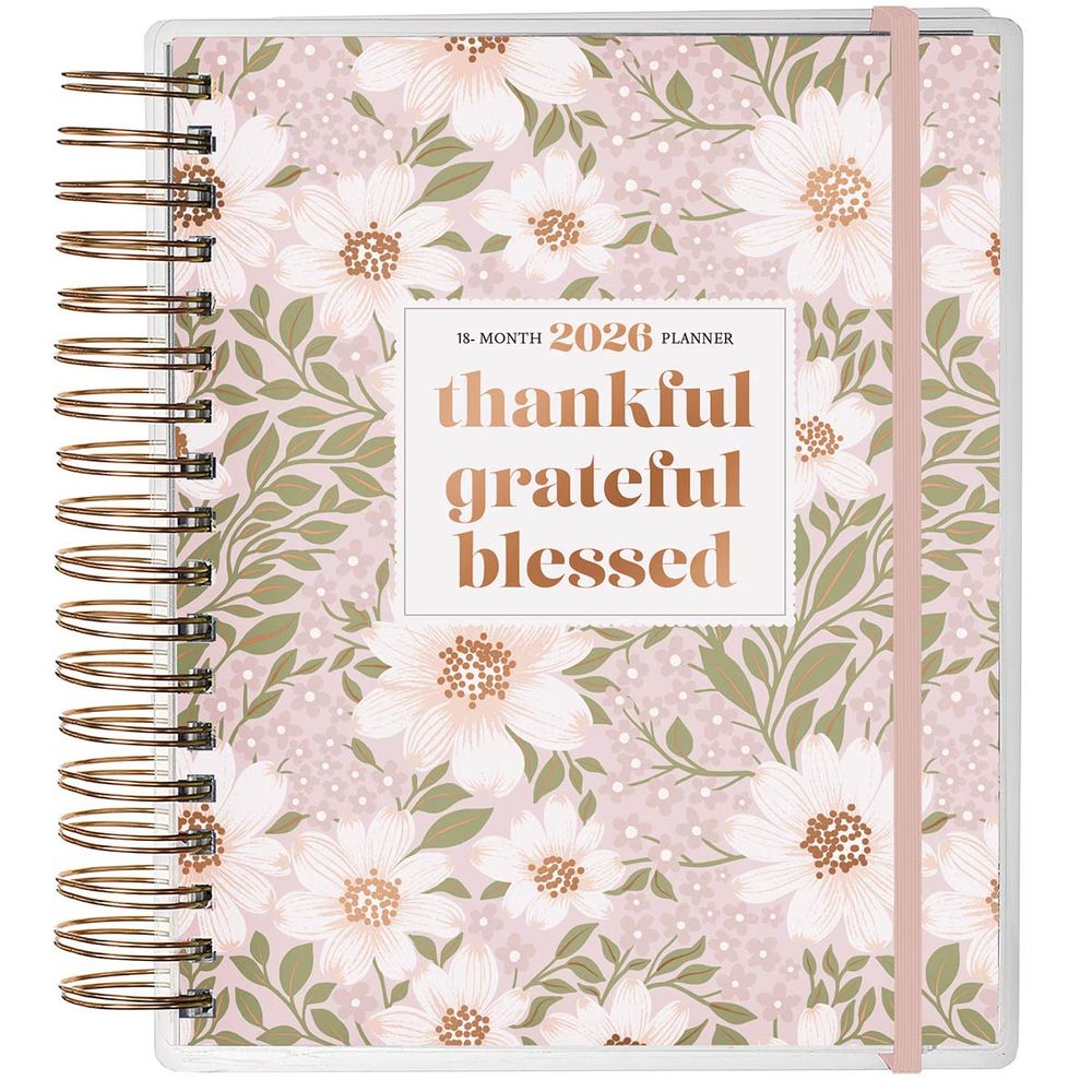 Image of 2026 Wire 18 Month Planner Thankful Grateful Blessed