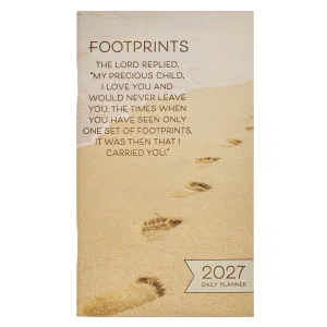 2027 Small Daily Planner Footprints In The Sand